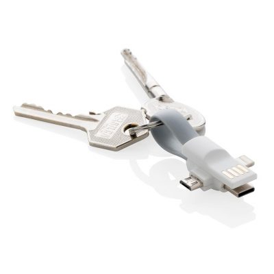 Promotional Item Keychain Cable with 3 Connectors