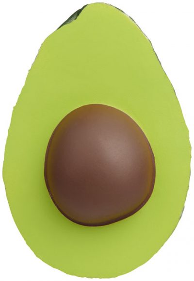 Stress Squeeze Toy Avocado Shaped Branded with Logo