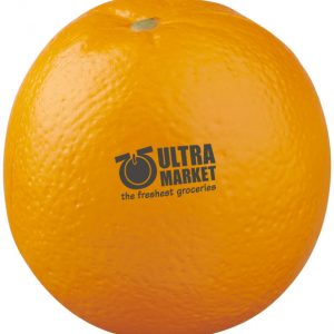 Stress Squeeze Toy Orange Shaped Branded with Logo
