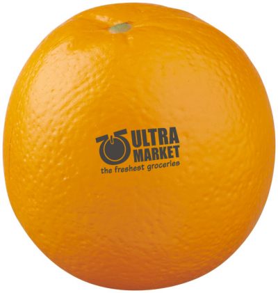 Stress Squeeze Toy Orange Shaped Branded with Logo