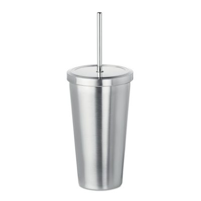 Promotional Custom Stainless Steel Tumbler with Straw