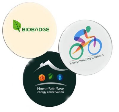 Sustainable Biodegradable Button Badges Custom Printed