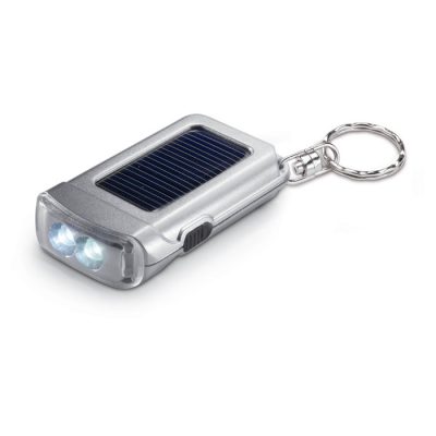 Solar Powered Torch with Keyring Custom Printed